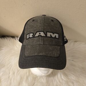 Unisex RAM Embroidered Logo Trucker Hat  Guts Glory Ram- Charcoal & Black- Choko